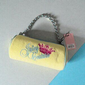 JUICY COUTURE Yellow Terry Heritage Barrel Bag NEW NWT